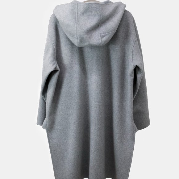 Sofie D’Hoore Candia Light Grey Hooded Coat - Picture 2 of 14